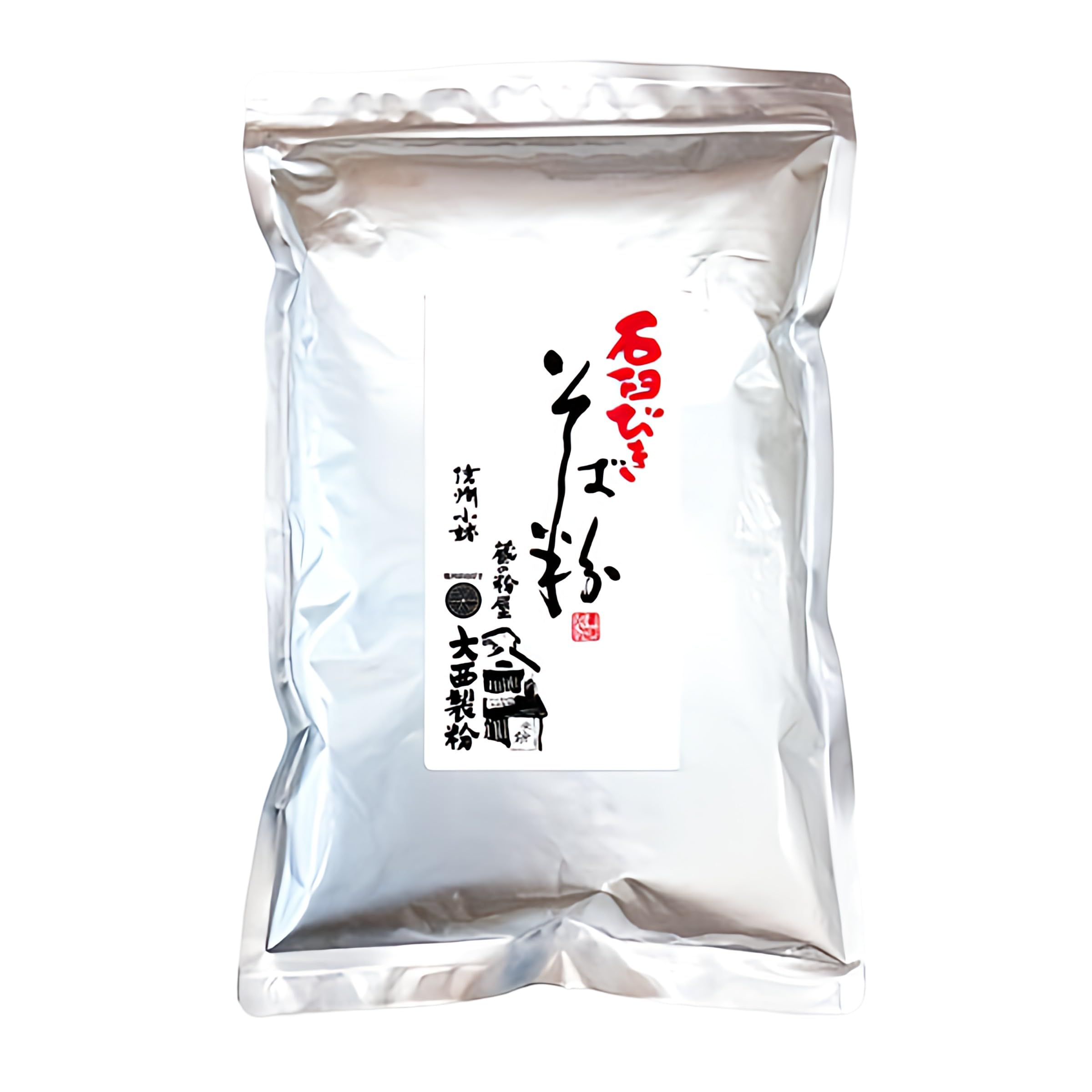 Amazon.co.jp: 蔵の粉屋 大西製粉 石臼挽きそば粉 国内産 1kg アルミ